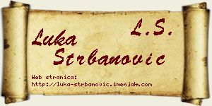 Luka Štrbanović vizit kartica